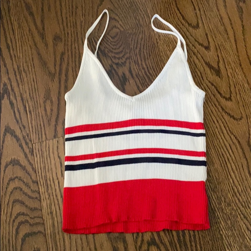 Red white and blue crop top